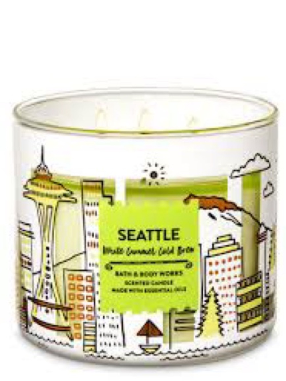 NWT Bath & Body Works Seattle 3-wick Candle
